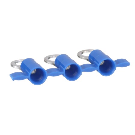 Panduit Ring Terminal, #8 Stud Size, 14 AWG, 600 V, Vinyl Insulated, Blue, 3000 PK PV14-8RB-3K